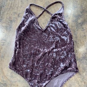 Velvet body suit